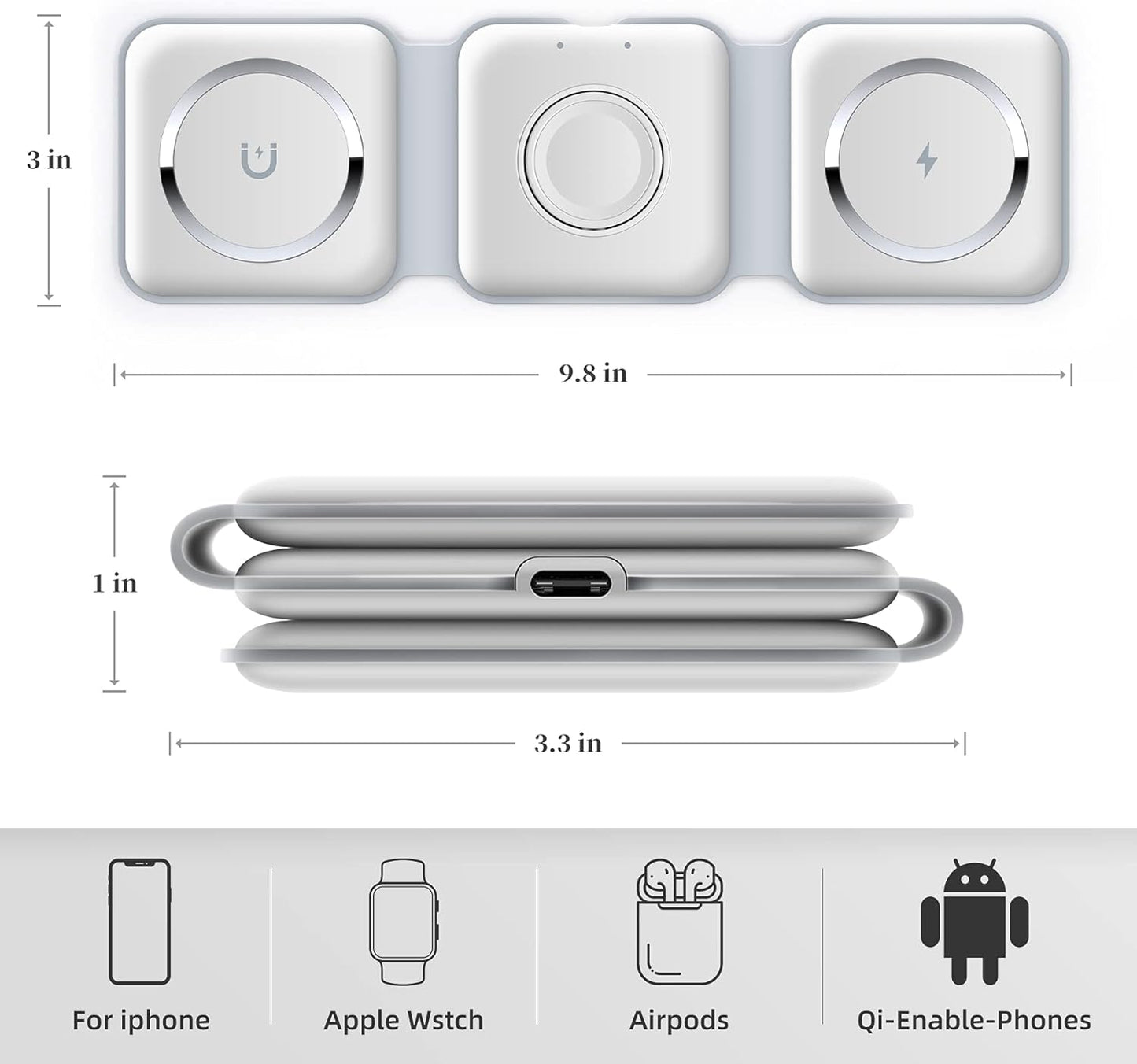 PowerHub 3-in-1 - Magnetic Portable Wireless