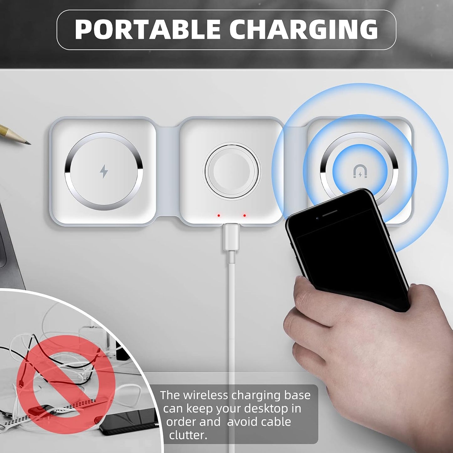 PowerHub 3-in-1 - Magnetic Portable Wireless