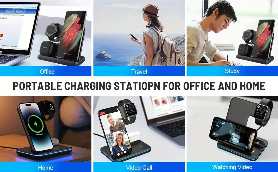 Wireless Charging Station 3 in 1