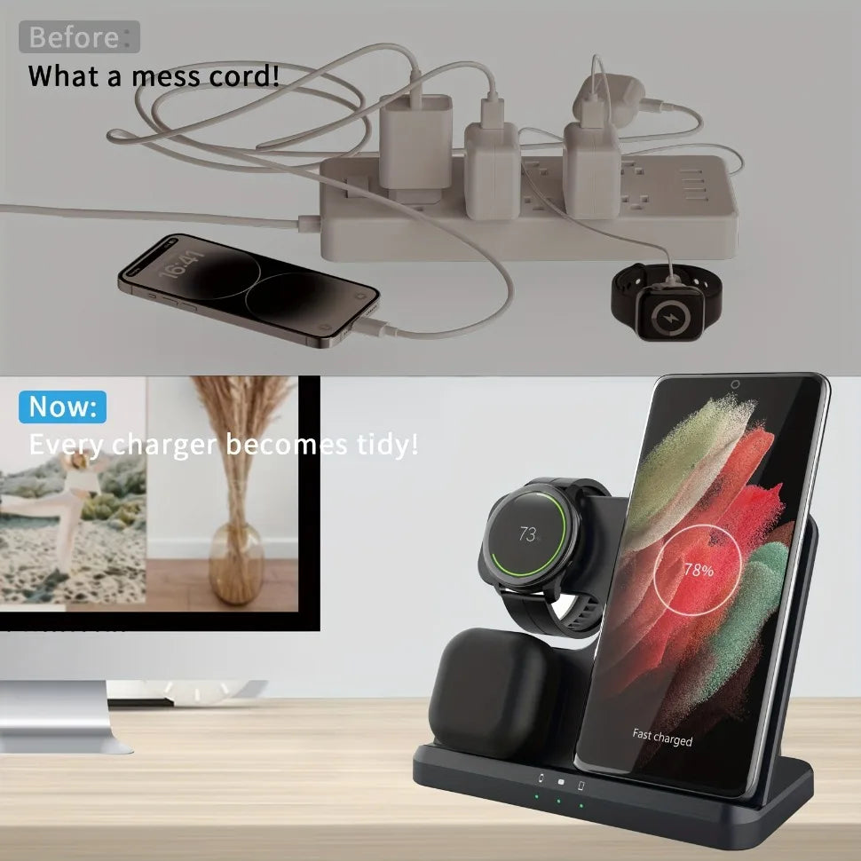Wireless Charging Station 3 in 1