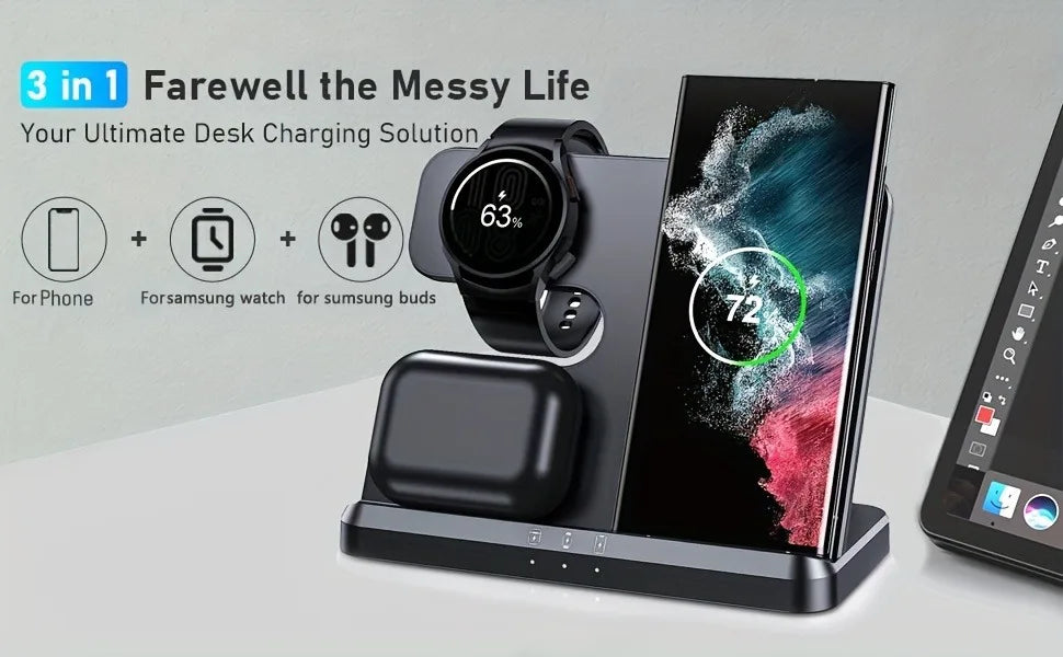 Wireless Charging Station 3 in 1