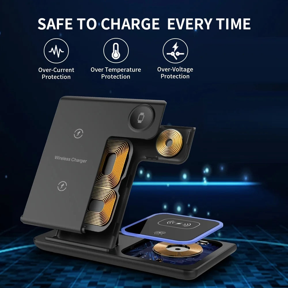 3 in 1 Apple LED Fast Wireless Charger
