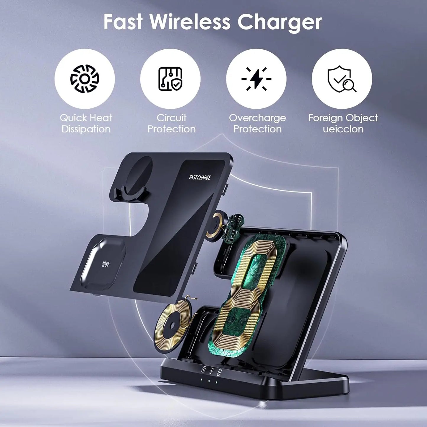 Wireless Charging Station 3 in 1