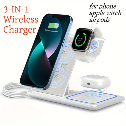 3 in 1 Apple LED Fast Wireless Charger