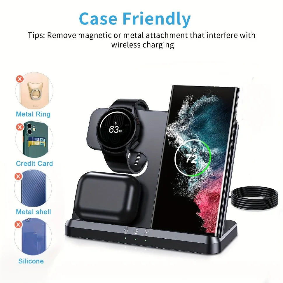 Wireless Charging Station 3 in 1