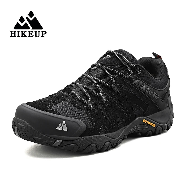 HIKEUP Men’s Suede Hiking Sneakers – Durable Outdoor Trail Shoes