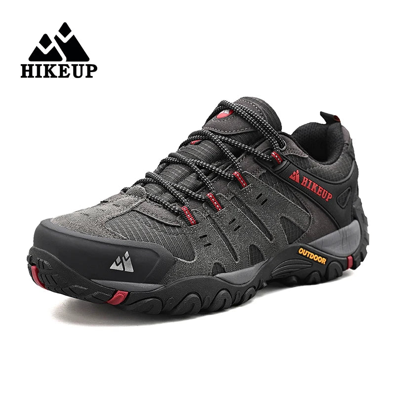 HIKEUP Men’s Suede Hiking Sneakers – Durable Outdoor Trail Shoes
